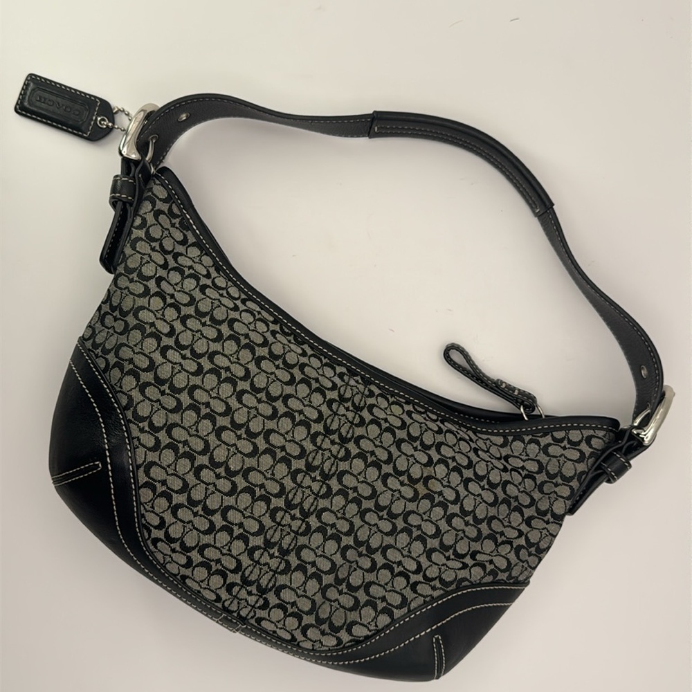 Vintage Coach Mini Cs Monogram Y2k Hobo Shoulder Bag 6353